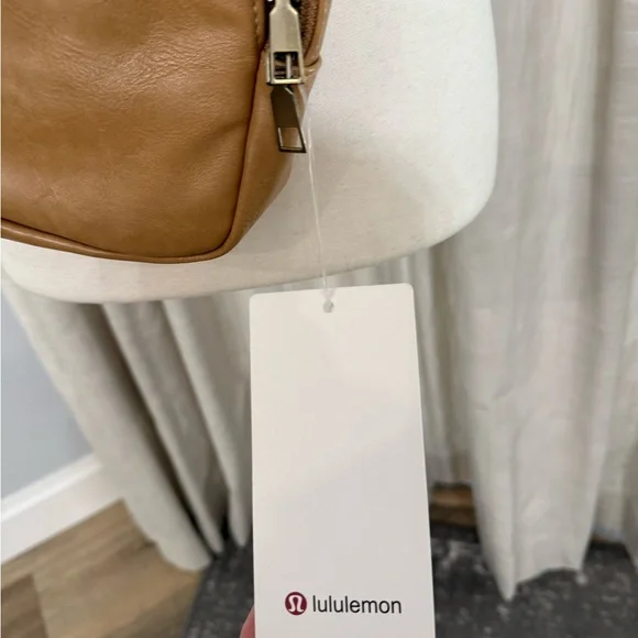 lululemon athletica Tan Leather Crossbody Sling with Patterned Strap - Picture 2 of 6